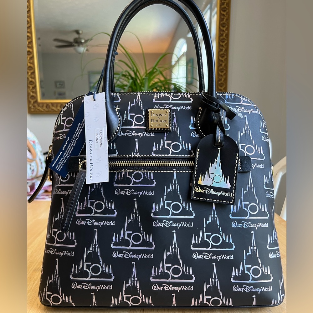 Dooney & Bourke Disney World 50th Anniversary Castle Dome Satchel Purse Bag